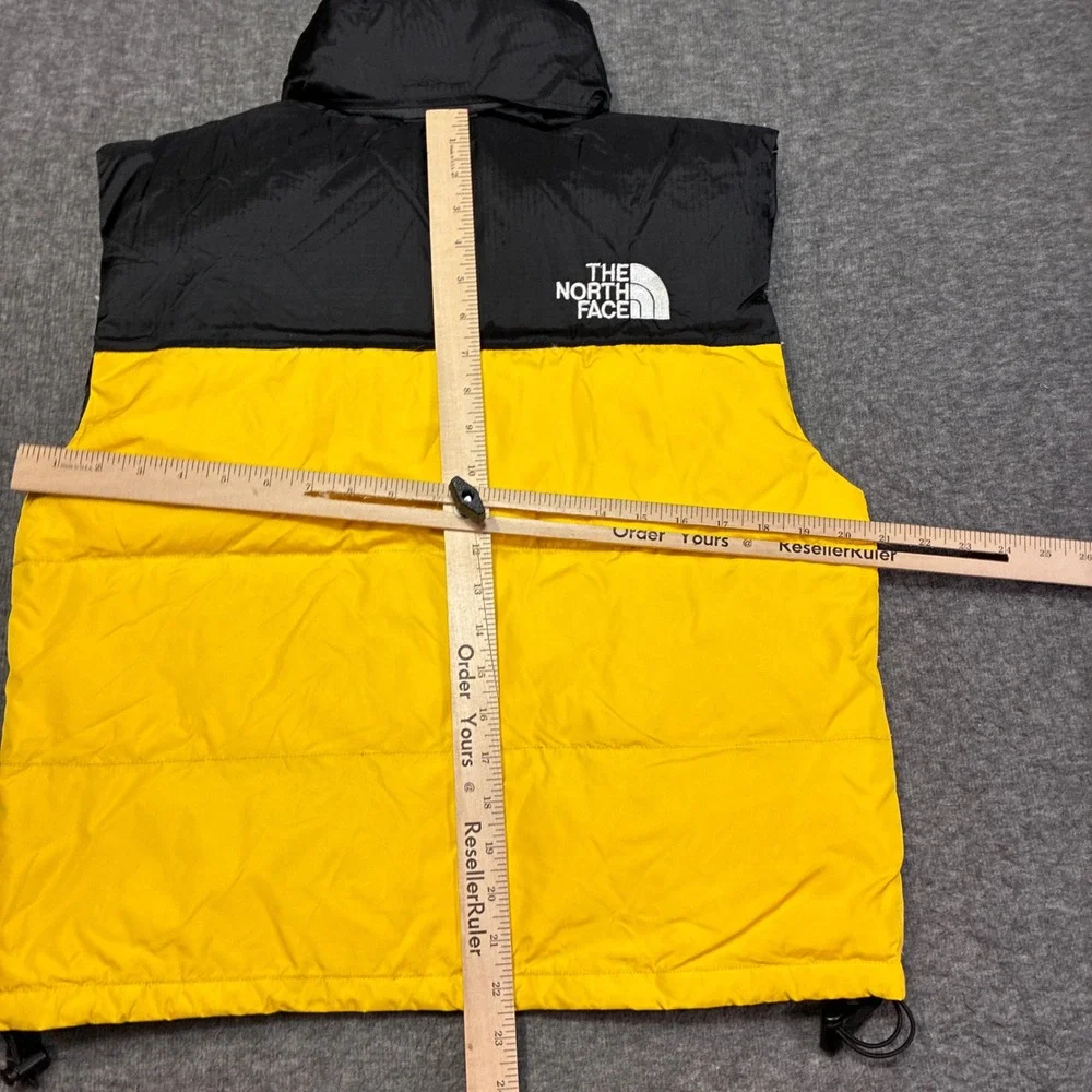Vintage The North Face‎ Nuptse 700 Puffer Vest Mens Small Yellow Black Gorpcore